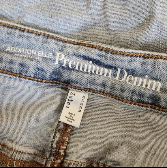 Addition Elle Light Wash Skinny Jeans High Waisted Rise Denim Stretchy Plus 20 - Picture 4 of 5